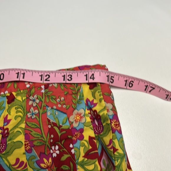 JONES WEAR JEANS PLEATED FLORAL PAISLEY PRINT COTTON MINI SKIRT SIZE 8 - Picture 10 of 11